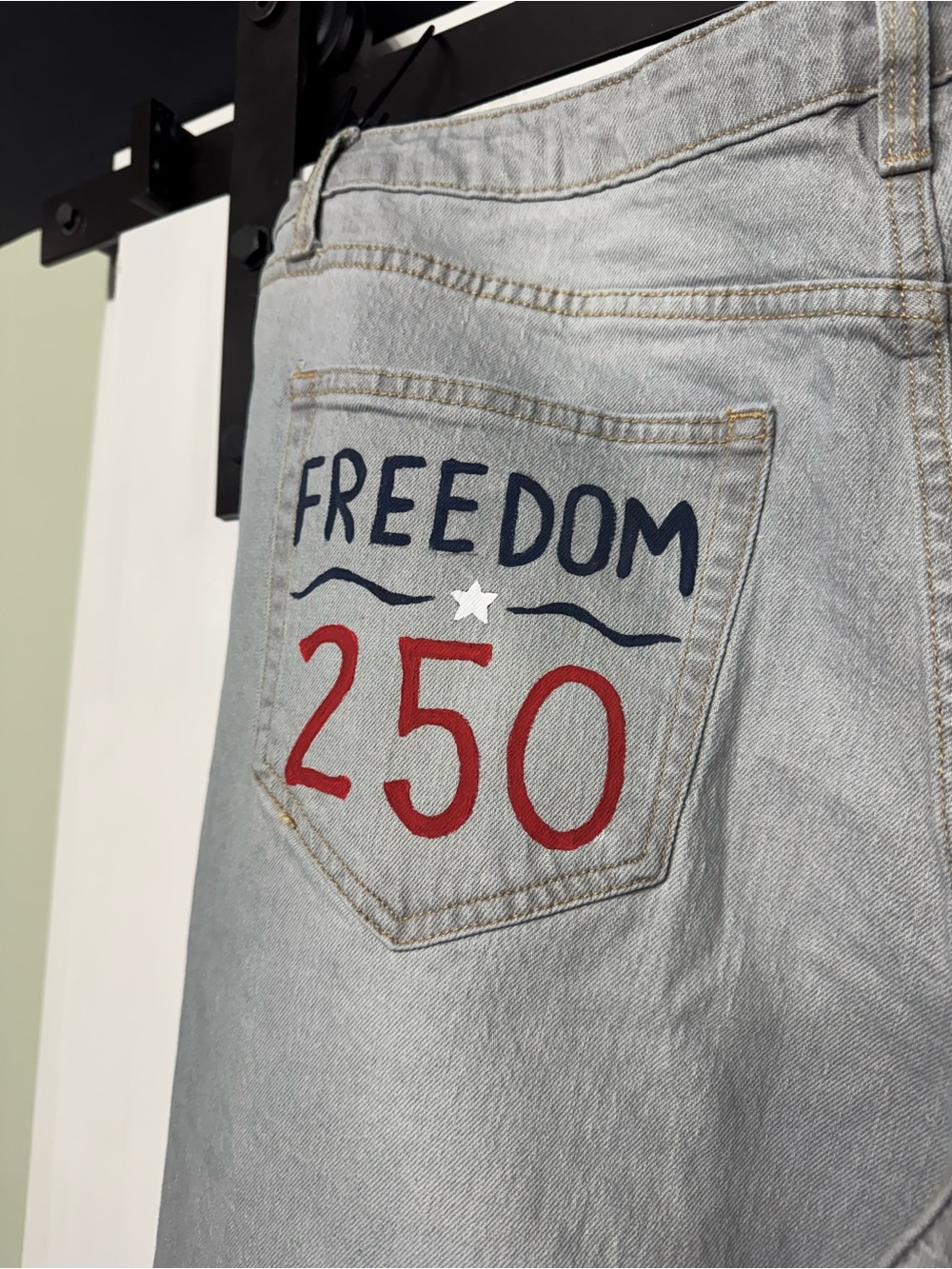FREEDOM 250 Custom Light Wash Jeans with Back Pocket Accents - Picture 8 of 14